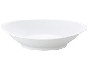 白玉渕 C型10吋ベーカー 白い器 洋食器 楕円・変形ボール（M） 業務用 約27cm 楕円皿 楕円鉢 中鉢 ボウル カレー皿 