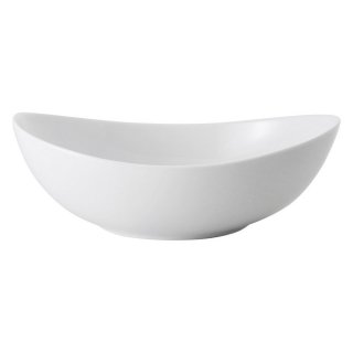 白磁パーティーボール L 白い器 洋食器 楕円・変形ボール（M） 業務用 約24cm 楕円皿 楕円鉢 ボウル カレー皿 パスタ皿 