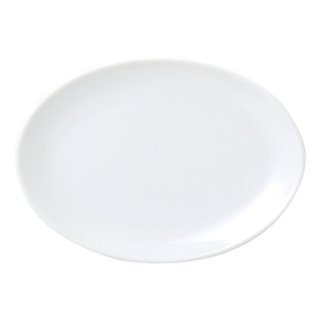 レーラホワイト 7.5吋プラター 洋食器 楕円・変形プレート（S） 業務用 約19cm 白 デザートプレート イタリアン 焼肉店 