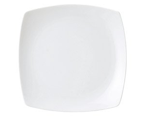 クアトロ、スクェアー、シリーズ 28cmプレート 白い器 洋食器 正角プレート（L） 業務用 約27.7cm お皿 四角 