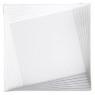 Scena White26cmスクエアプレート 白い器 洋食器 正角プレート（L） 業務用 約26.5cm お皿 四角 スクエア 