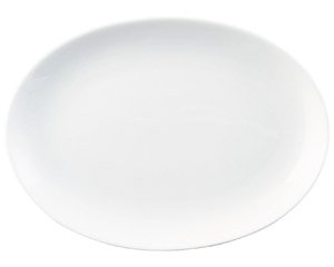 チャイナロード 白磁 12 1/4吋プラター 皿 プレート 中華食器 プラター（L） 業務用 楕円皿 日本製 約31.3cm 中華皿 大皿 盛皿 バイキング ビュッフェ ホテル 旅館 宴会皿