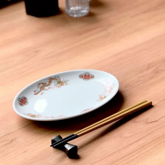 金彩竜 8吋プラター 中華食器 プラター（M） 業務用 楕円皿 日本製