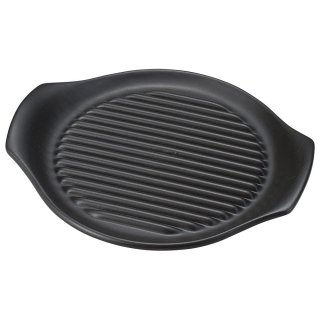耐熱直火食器26cmヘルシーステーキ皿 黒 耐熱 直火 中華食器 ビビンバ・石焼プレート 業務用