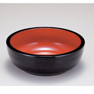 8.5寸ジャンボ麺鉢黒内朱 漆器 めん鉢・鉄鉢 業務用
