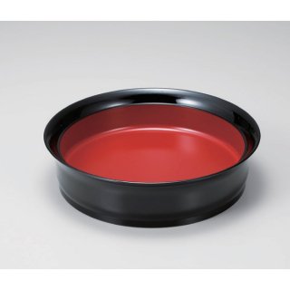 8寸羽反麺鉢 黒内朱 漆器 麺桶・麺鉢・片手桶 業務用