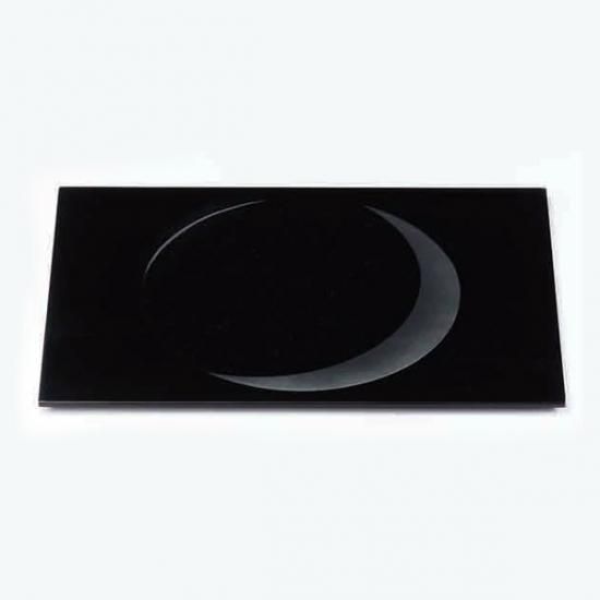 市松模様黒 黒 マット 漆塗り 紋紗塗長平皿 市松の食器の