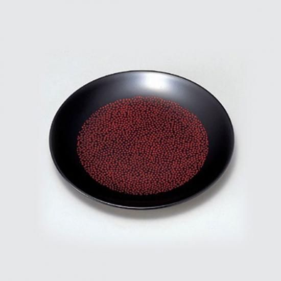 銘々皿 漆塗 朱牡丹彫一文字銘々皿 5寸皿 5枚 15cm 木製 取皿