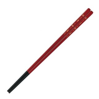 面取角塗箸赤コスモス21cm・22.7cm 漆器 塗箸（樹脂）（22cm未満） 業務用