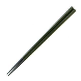 24cm六角塗箸 グリーン塗 漆器 塗箸（樹脂）（22cm以上） 業務用