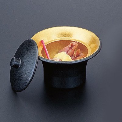 御殿型珍味入 黒乾漆内金雅 漆器 珍味・ぐい呑 業務用 - 業務用食器を産地からお届けします！【みんなの倉庫】