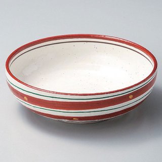赤絵二色渦8.0鉢 25cm 和食器 麺皿・麺鉢 業務用