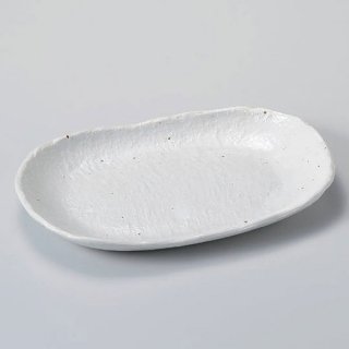 白粉引ワラジ楕円皿 27cm 和食器 楕円皿 業務用