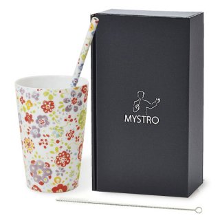 MYSTRO マイストロ レギュラー（20.0cm） タンブラーセット なごみ オリジナルBOX入り ギフト 贈り物 マイストロー 陶磁器ストロー おしゃれ 脱プラスチック