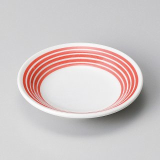 赤絵駒筋リム3.3皿 和食器 小皿 業務用 
