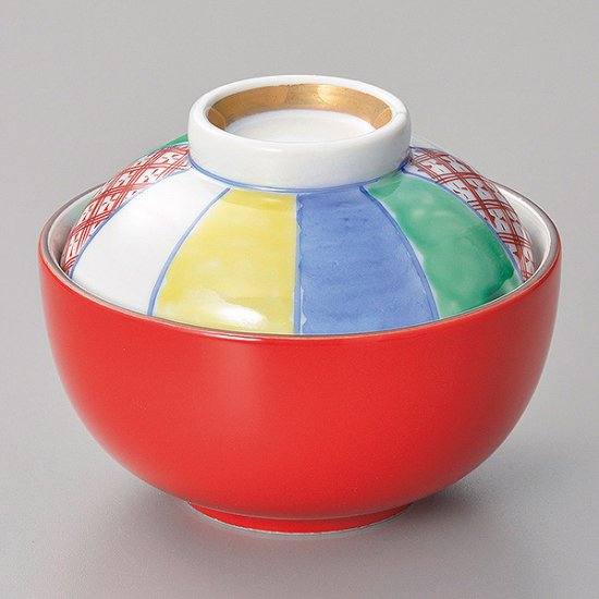 赤釉紙風船煮物碗 和食器 蓋向・円菓子碗 業務用 - 業務用食器を産地からお届けします！【みんなの倉庫】