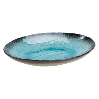 万象縄目楕円皿 （均窯スカイ） 和食器 楕円皿 業務用 約24.3cm