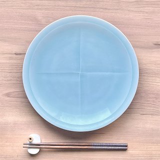 青白磁 丸8.0皿 和食器 丸皿（中） 業務用 約24.5cmcm 在庫処分品 数量限定 セール 