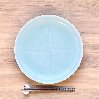 青白磁 丸9.0皿 和食器 丸皿（大） 業務用 約28cmcm 在庫処分品 数量限定 セール 
