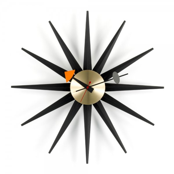 Vitra Sunburst Clock Brass/Black