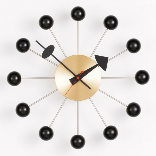 Vitra Ball Clock Brass/Black