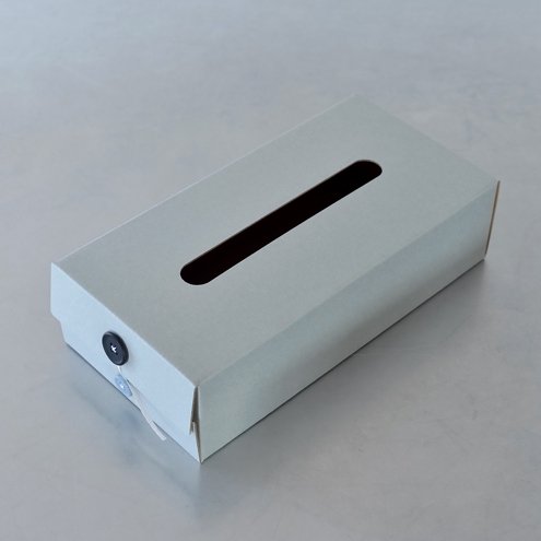 Button Tissue Box (Grey)
