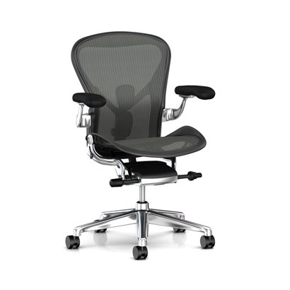 Aeron Chair Remastered Graphite Frame / Polished Aluminum Base 