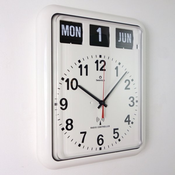Twemco Radio Control Calendar Clock #RC-12A - MID-Century MODERN