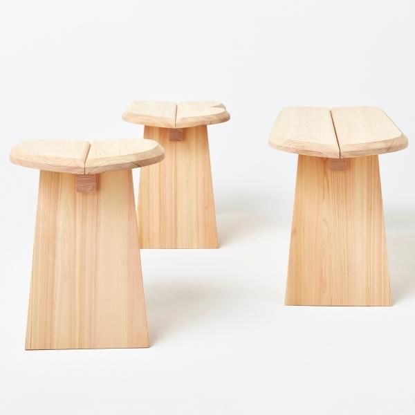 Log Primitive Tripod Stool檜・丸太・サイドテーブル
