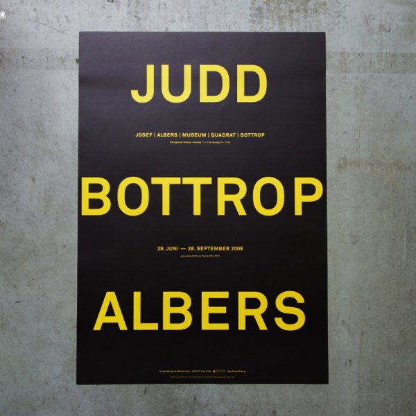 Josef Albers Museum Donald Judd Exhibition Poster 