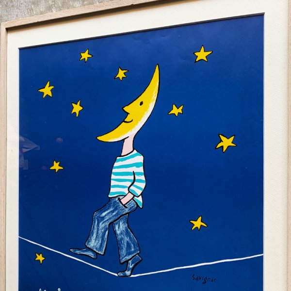Raymond Savignac Poster / Nuit Des Funambules1985 - MID-Century MODERN