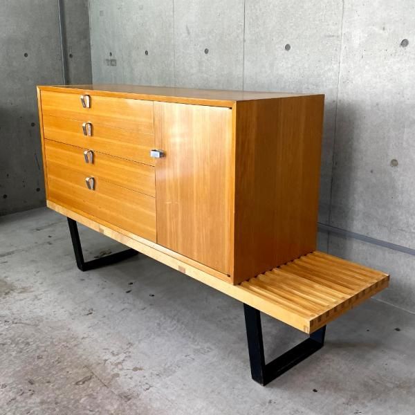 Nelson Platform Bench with Basic Cabinet - MID-Century MODERN Nelson Platform Bench with Basic Cabinet - MID-Century MODERN