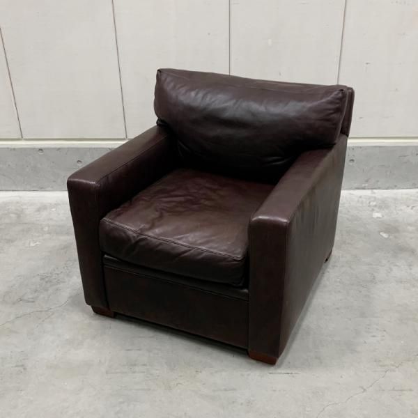 Ralph Lauren Leather Lounge Chair & Ottoman - MID-Century MODERN