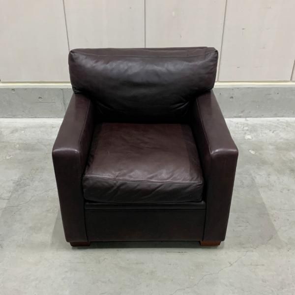 Ralph Lauren Leather Lounge Chair & Ottoman - MID-Century MODERN