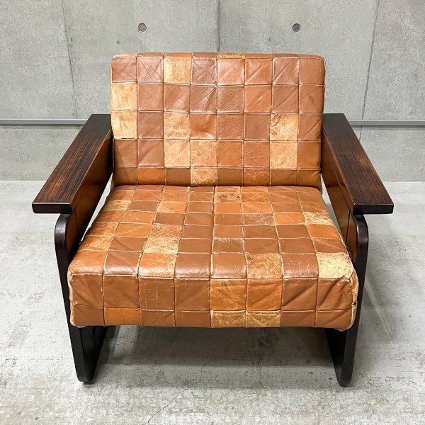 Leather Patchwork Lounge Chair / Percival Lafer - MID Leather Patchwork Lounge Chair / Percival Lafer - MID