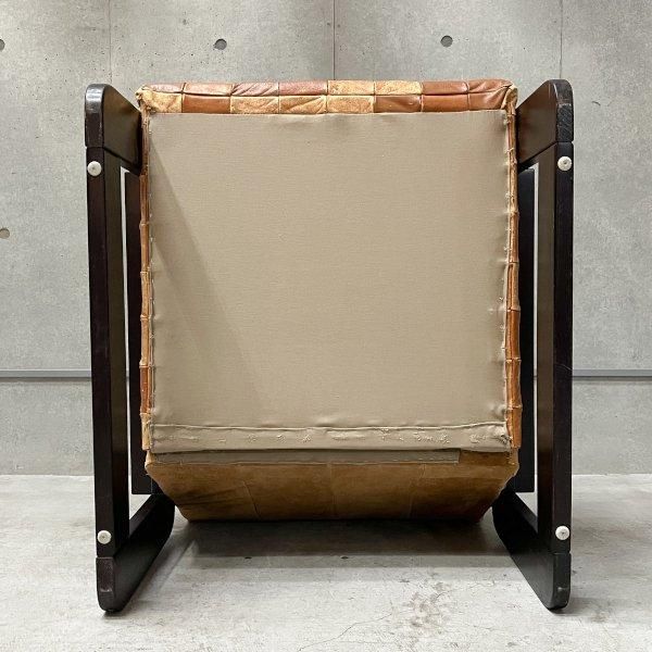 Leather Patchwork Lounge Chair / Percival Lafer - MID