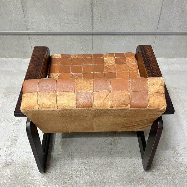 Leather Patchwork Lounge Chair / Percival Lafer - MID Leather Patchwork Lounge Chair / Percival Lafer - MID