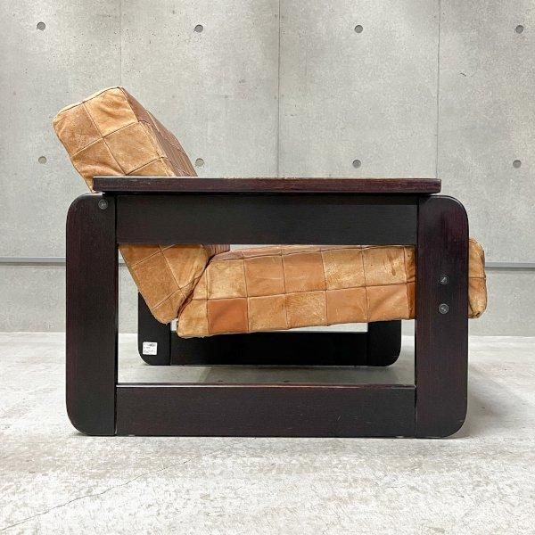 Leather Patchwork Lounge Chair / Percival Lafer - MID
