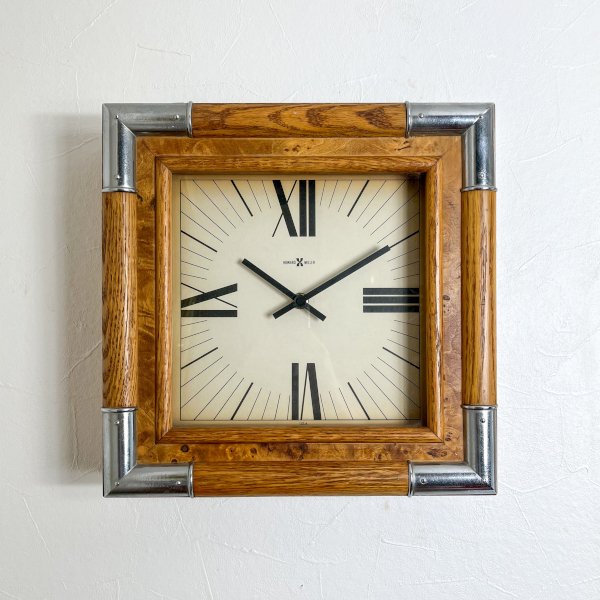 Square Wood Case Wall Clock / Howard Miller 
