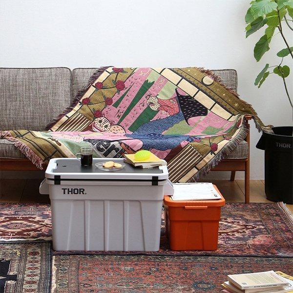 スローケット Cotton throw Circus グリーン スローケット Cotton throw Circus グリーン - メルカリ