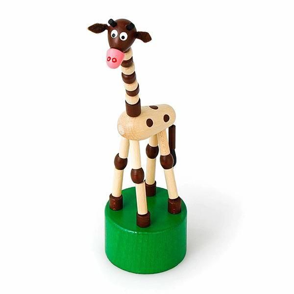 Wooden Push Up Toy / Giraffe