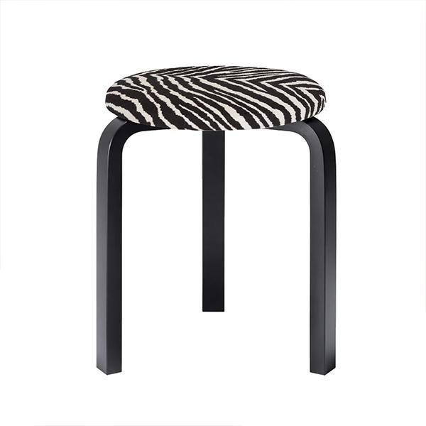 Artek Stool 60 Zebra Fabric Black Lacquered<img class='new_mark_img2' src='https://img.shop-pro.jp/img/new/icons61.gif' style='border:none;display:inline;margin:0px;padding:0px;width:auto;' />
