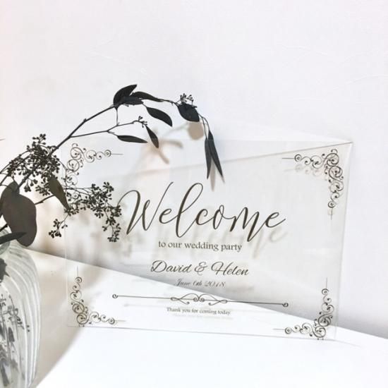 アクリルクリアウェルカムボード ウェディング 結婚式