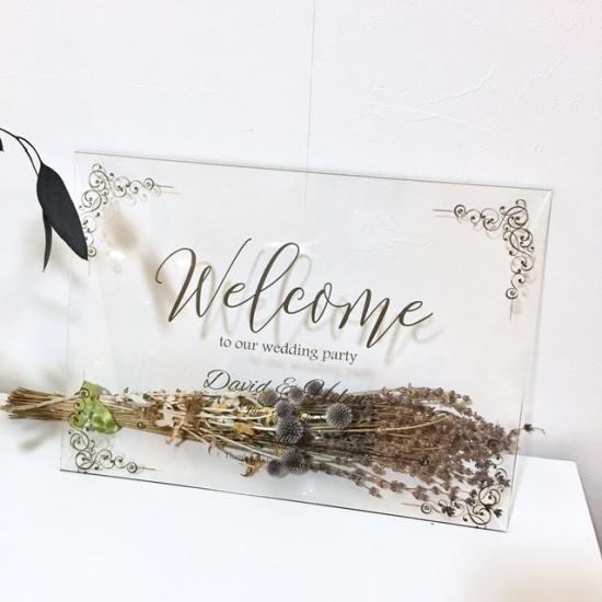 アクリルクリアウェルカムボード ウェディング 結婚式