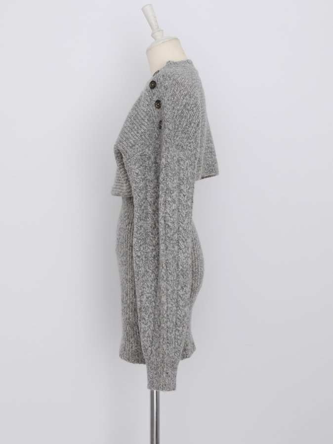 レディースRosarymoon  Melange Knit Tunic