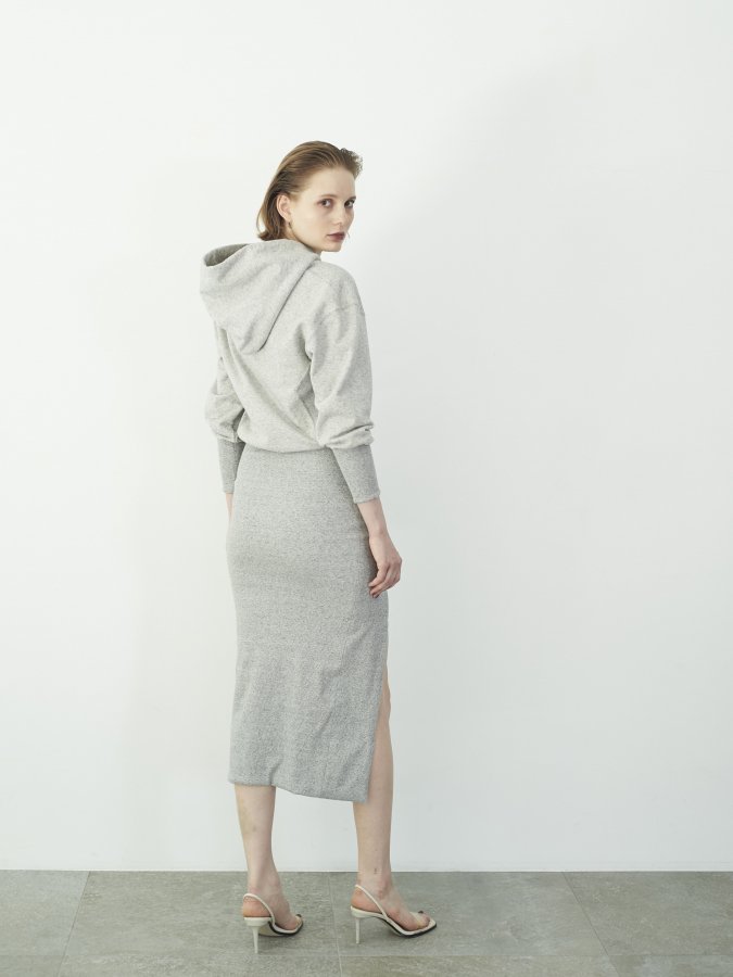 Rosarymoon  Front Slit Hoodie Dress