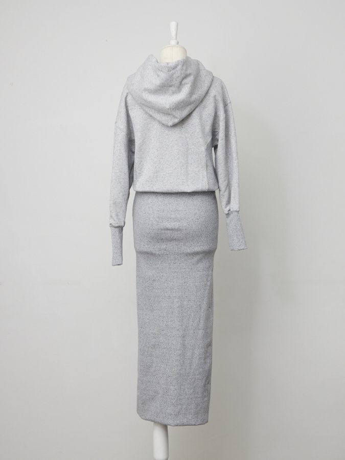 Rosarymoon  Front Slit Hoodie Dress