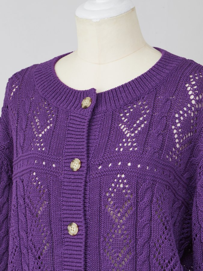 Crochet 2way Cardigan - Rosarymoon OFFICIAL WEB STORE