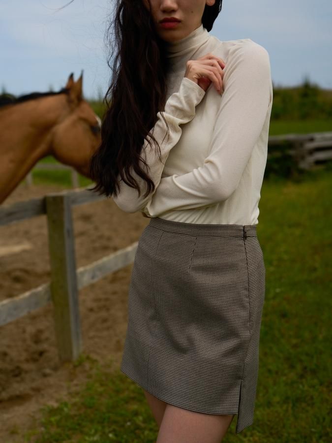 Rosarymoon Irregular Mini Skirt ブラウン 36 - library.iainponorogo