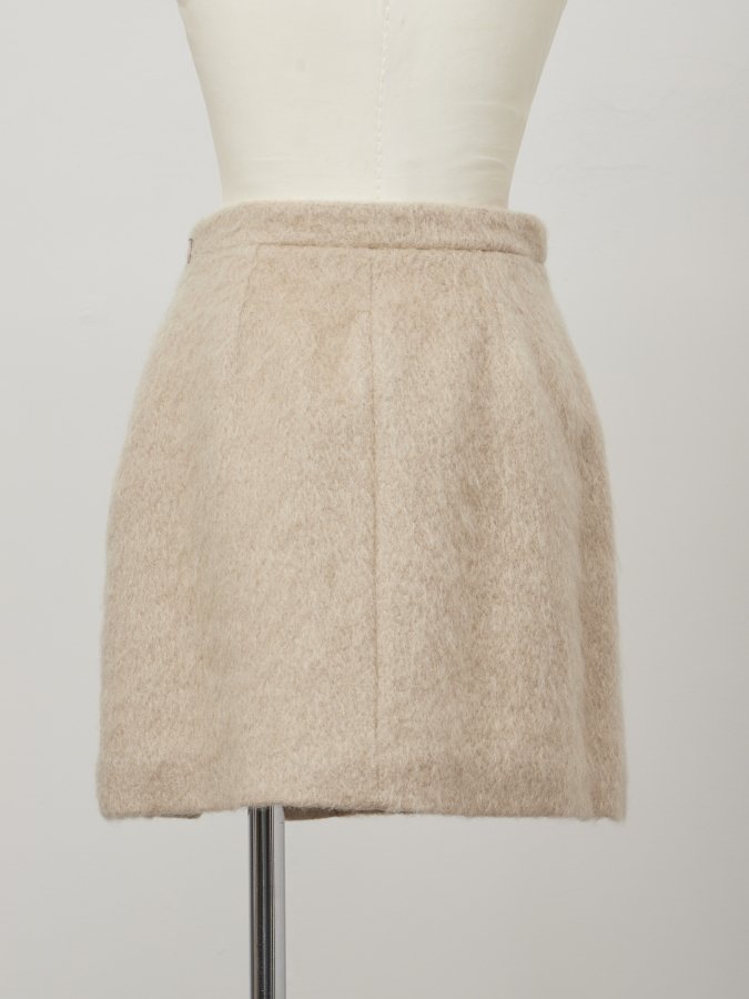 Mohair Shaggy Mini Skirt / ROSARYMOON